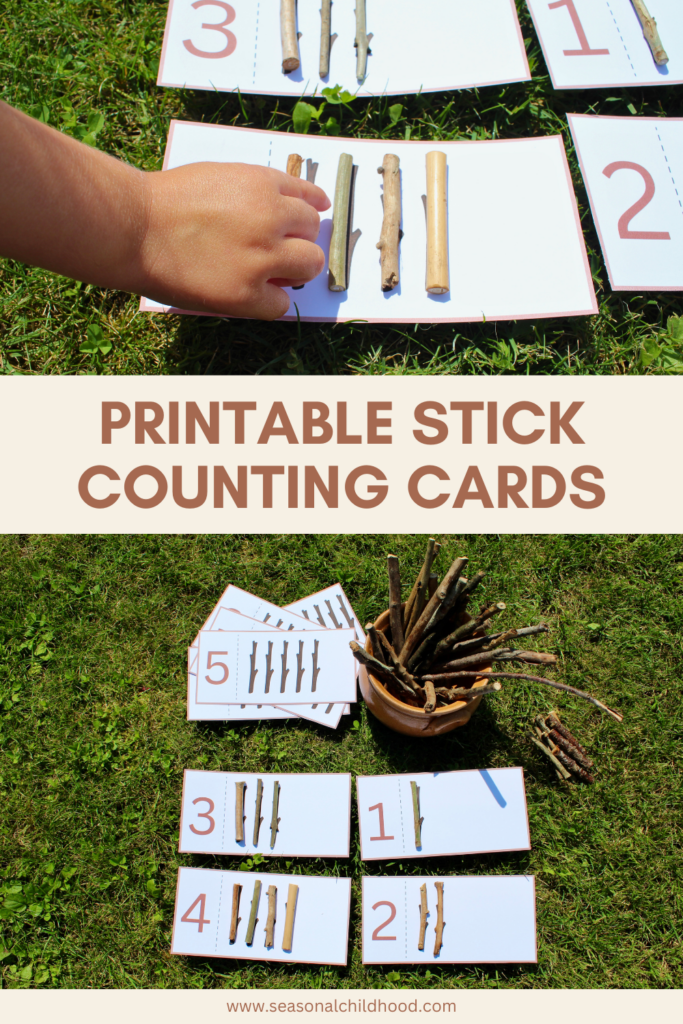 stick counting cards printable