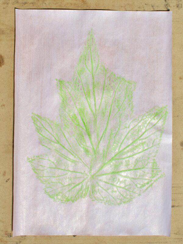 Leaf Rubbing Art (With Wax Resist Watercolor)