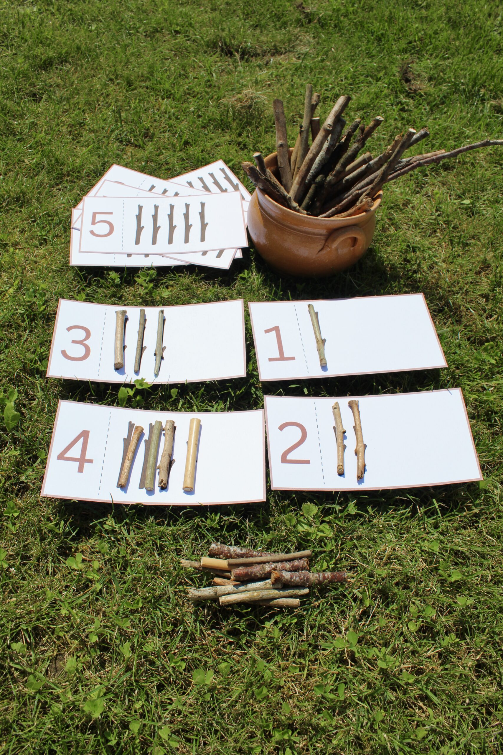 Printable Stick Counting Cards